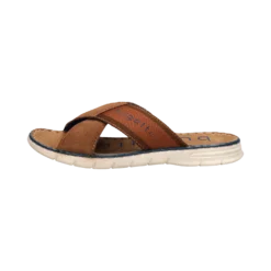 Leder Pantoletten Cognac