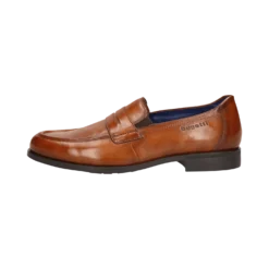 Leder Slip On Cognac