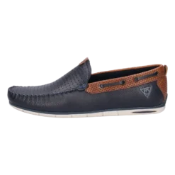 Leder Mokassin Dunkelblau