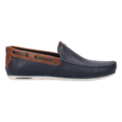 Leder Mokassin Dunkelblau -Schuhe Verkäufe 321 A2X62 1000 4100 004