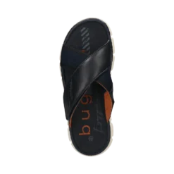 Leder Pantoletten Dunkelblau -Schuhe Verkäufe 321 AK084 1069 4141 d