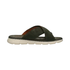 Leder Pantoletten Dunkelgrün -Schuhe Verkäufe 321 AK084 1469 7171 004