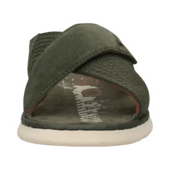 Leder Pantoletten Dunkelgrün -Schuhe Verkäufe 321 AK084 1469 7171 005