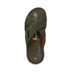 Leder Pantoletten Dunkelgrün -Schuhe Verkäufe 321 AK084 1469 7171 d