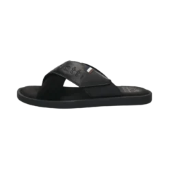 Leder Pantoletten Schwarz