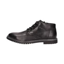 Leder Schnürstiefel Schwarz