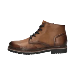 Leder Schnürstiefel Cognac