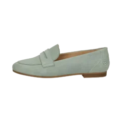 Leder Loafers Hellgrün