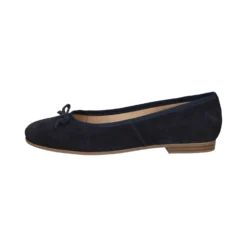 Leder Ballerina Dunkelblau