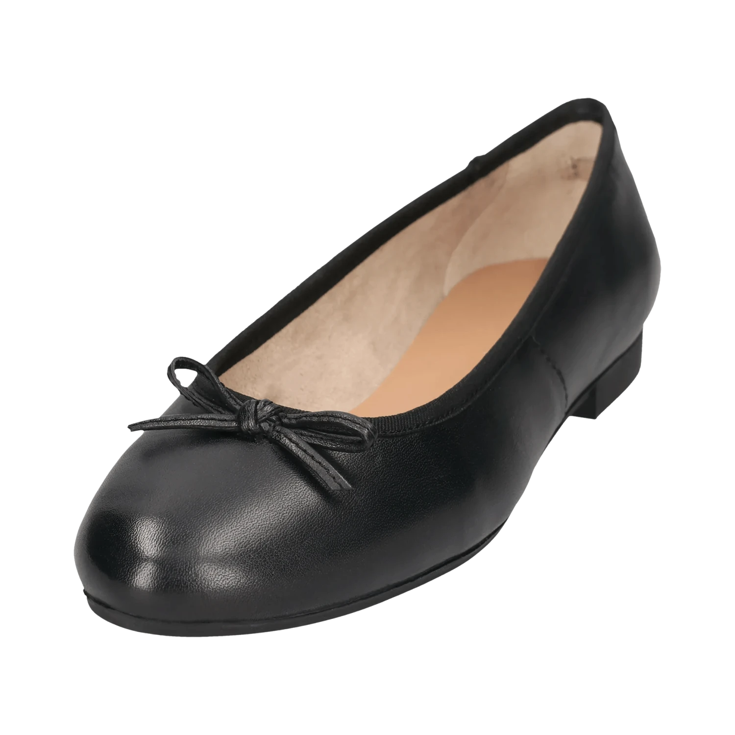 Leder Ballerina Schwarz 2 Leder Ballerina Schwarz – Bild 2