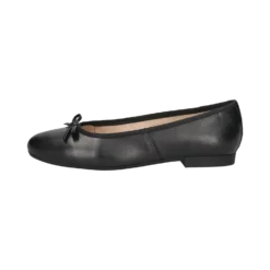 Leder Ballerina Schwarz