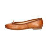 Leder Ballerina Cognac