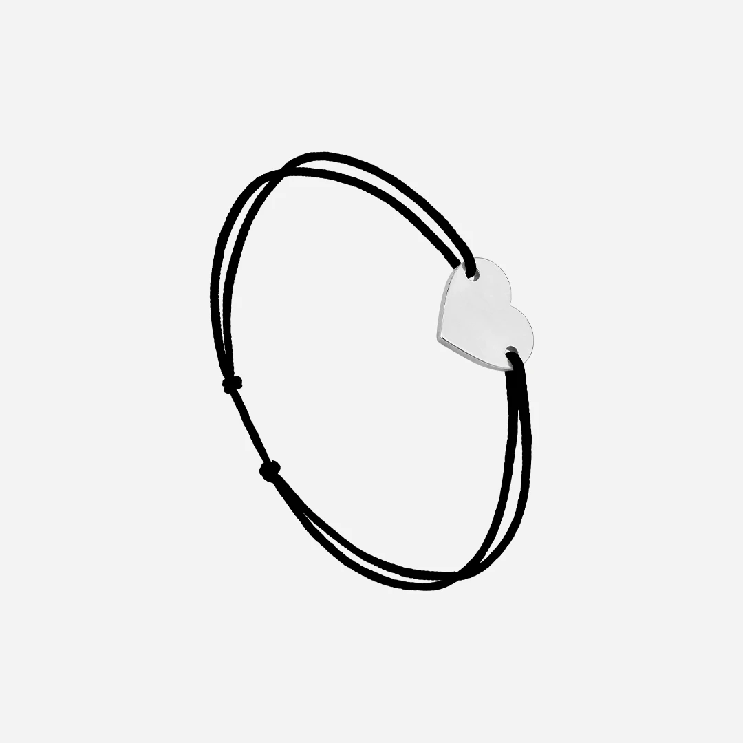 Pack Coeur X Coeur Plein Noir Plaqué Argent 4 Pack Coeur X Coeur Plein Noir Plaqué Argent – Bild 4