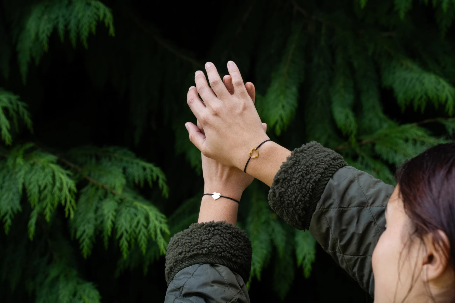 Pack Coeur X Coeur Plein Noir Plaqué Argent 2 Pack Coeur X Coeur Plein Noir Plaqué Argent – Bild 2