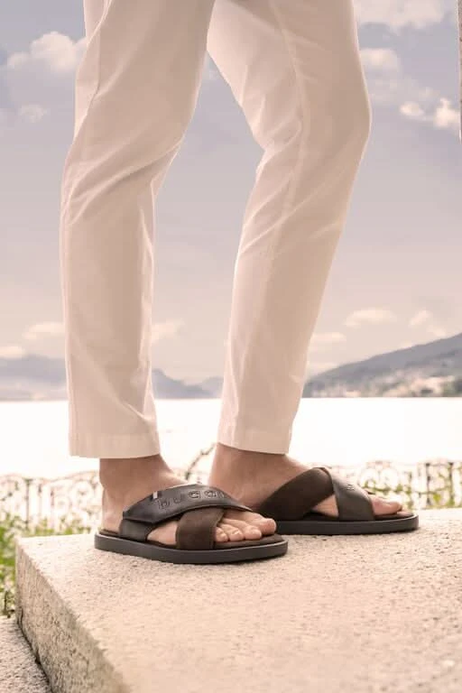 Leder Pantoletten Dunkelbraun 4 Leder Pantoletten Dunkelbraun – Bild 4