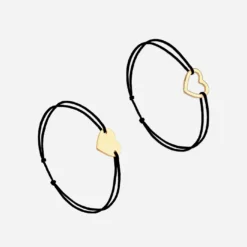 Pack Coeur X Coeur Plein Noir Plaqué Or